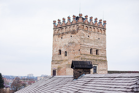 乌克兰卢茨克卢巴特古城堡地区地标历史拱门房屋博物馆旅游旅行文化纪念碑堡垒图片
