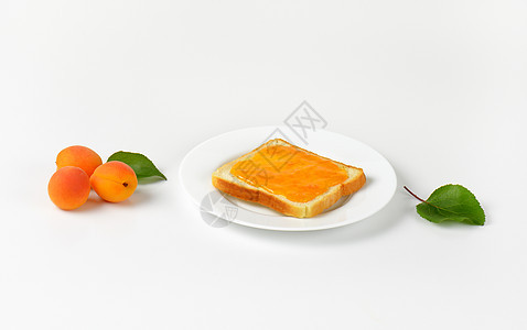 面包加杏仁果酱食物杏子橙子水果图片