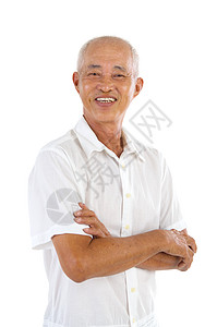 高龄亚洲人男性男人冒充老年长老幸福老化公民退休背景图片