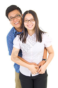 亚裔夫妇恋人乐趣闲暇快乐夫妻喜悦丈夫女朋友家庭微笑图片