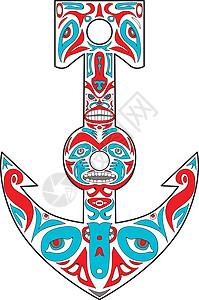 西北海岸艺术文化图腾设计形式雕塑原住民艺术品插图装饰部落图片