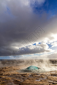 冰岛石库基尔蓝色游客地热压力力量火山地标旅游蒸汽水平图片