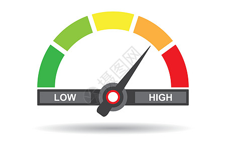 车速表平面图标 签署彩色车速表 用于网页设计 移动和信息图表的矢量标志图片