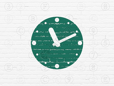 背景墙上的时间概念时钟手表代码流程图日程倒数数字图表展示灰色方案背景图片