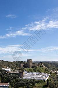 梅托拉中世纪城堡古董据点建筑学历史性天空历史石头村庄爬坡侵蚀图片
