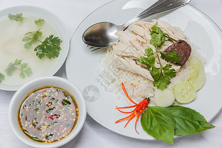 用鸡汤蒸的稻米煮沸文化烹饪茉莉饮食美食蔬菜食物蒸汽黄瓜图片