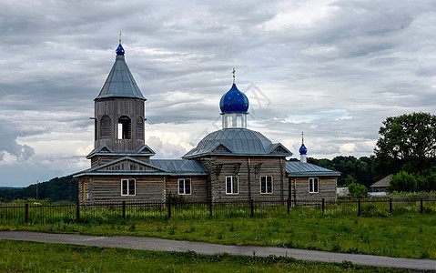 西伯利亚古老的木制正统教堂 亚历山大·内夫斯基教堂图片