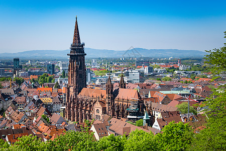 弗赖堡大教堂地标旅行维修红色历史性教会宗教建筑学城市黑色图片