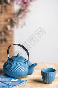 ZEN茶时zen方式 亚洲美学庆典餐饮蓝色杯子气氛毛巾时间生活竹子蛋糕背景