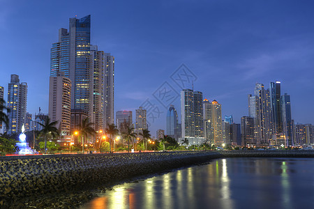 巴拿马城市天际线和巴拿马湾 中美洲 tw海岸建筑物运动城市生活日落码头旅游摩天大楼目的地马路图片