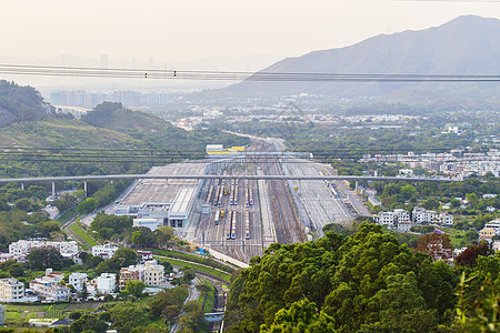 火车站路口过境旅行石头天空小路日落铁路技术建筑学图片