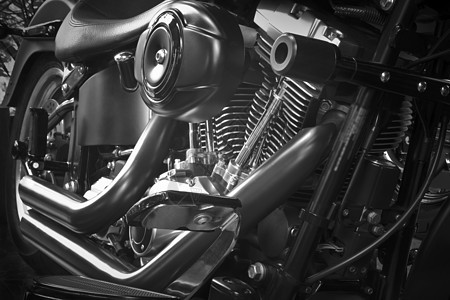 摩托车发动机详细细节照片工程机器宏观引擎力量运输踏板巡航驾驶图片