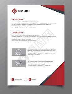 红三角年度报告手册传单设计模板 vecto图片