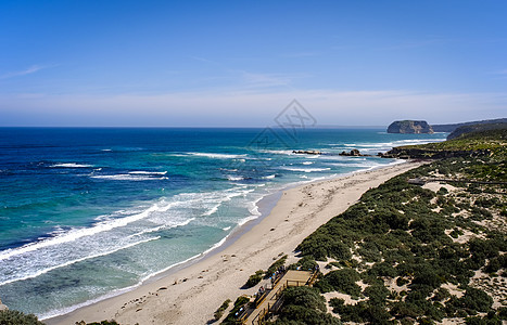 夏日阳光明媚的美丽大海海浪海洋海滩海景液体冲浪泡沫热带海岸蓝色图片