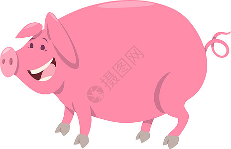 粉色养猪场动物品图片