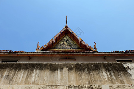 蓝天佛寺古山墙图片