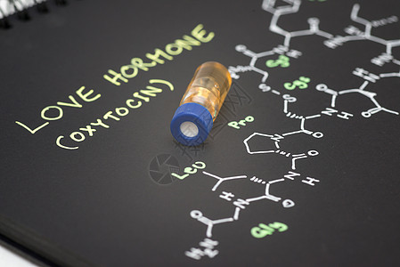 用化学公式笔记本上装有化学式笔记本的技术荷尔蒙制药科学反应物催产素样品实验玻璃微生物学图片