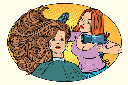 吹干女性头发 Barbe图片