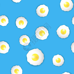 煎鸡蛋无缝模式盘子蛋黄橙子营养烹饪卡通片食物早餐午餐饮食图片
