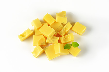 精神奶酪的立方体奶制品黄色食物眼睛芝士高架图片