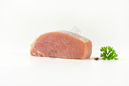 新鲜猪肉倾斜腰部食物图片