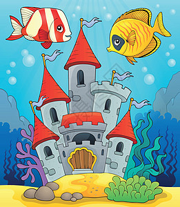 水下城堡主题2背景图片