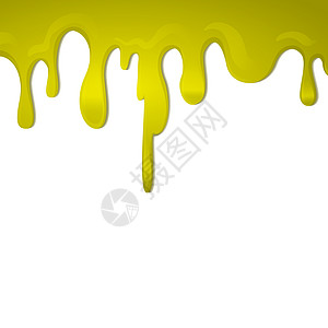 矢量滴在白色背景上的金色蜂蜜 您设计的插图图片