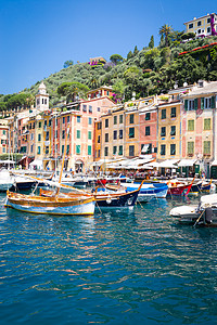 意大利波尔多菲诺Portofino  2016年夏天  从海上看建筑学历史性假期历史风景旅游海洋海湾地标旅行图片