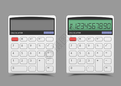 计算器展示金融插图工具屏幕塑料教育数学技术科学图片
