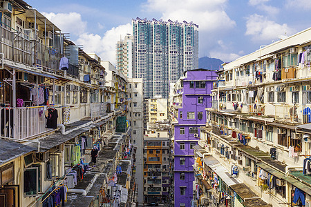 香港公有财产民众家庭土地不动产住宅公寓多层摩天大楼贫民窟生活图片