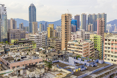 香港市中心衣服衰变生活天空城市住房公寓建筑街道邻里图片