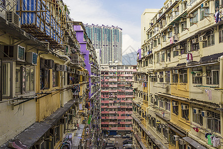 香港市中心衰变邻里衣服世界住房住宅窗户街道公寓天空图片