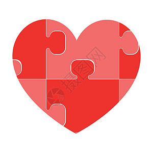 红色的心组成的难题背景图片