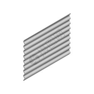 等距矢量图中的波石板材料建筑学白色维修插图绘画床单屋顶网络波浪状图片