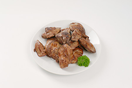 锅煎肝美食食物鸡肝鹅肝图片