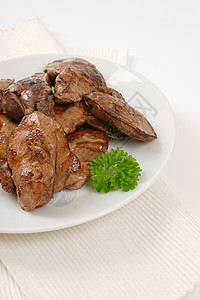 锅煎肝鸡肝鹅肝食物美食背景图片