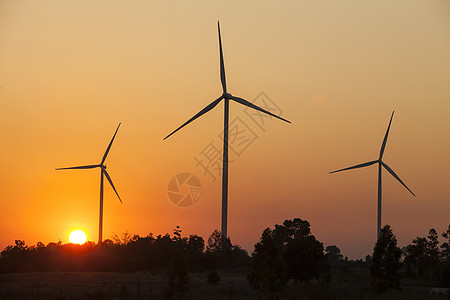 风涡轮风涡轮机日落背景生态系统历史发电机活力力量蓝色生态商业刀片农场场地螺旋桨图片