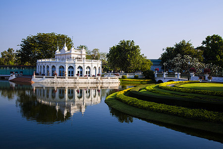 邦帕仁皇宫游客反射风格皇家历史疼痛吸引力历史性建筑学池塘图片