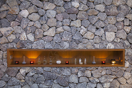 罗马斯帕塔室天堂按摩风格内阁香气装饰毛巾蜡烛财产桌子图片