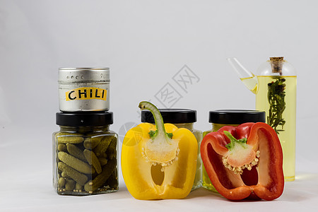 季节桌子叶子食物蔬菜乡村装罐胡椒水果罐子图片