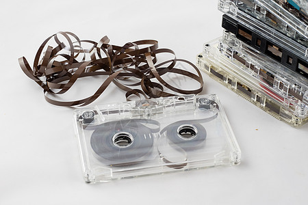 Cassette 寻找70年代的旧碎片录音机磁带技术立体声案件记录塑料音乐音响数据图片