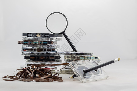 Cassette 寻找70年代的旧碎片混音数据技术记录小样磁带盒子玩家塑料派对图片