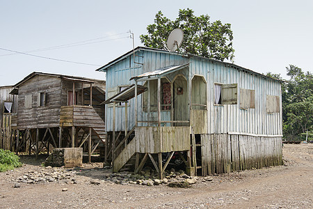 村 非洲圣多美茅屋家园结构全景建筑物房屋国家发展村庄假期图片