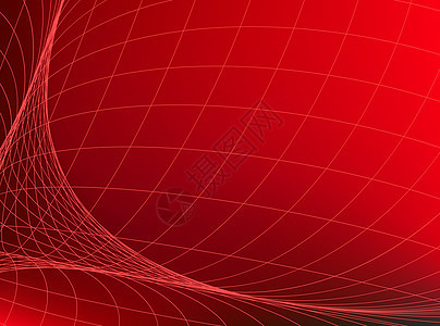 带有网络的红色背景摘要 空间曲线线模拟一个圆形表面   info whatsthis图片