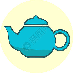 可爱的蓝色茶壶 ico图片