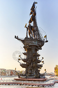 莫斯科河纪念碑 彼得 第一个青铜旅游纪念碑艺术旅行建筑学建筑地标景观指挥官图片