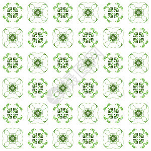 具有 3D 渲染抽象分形绿色图案的纹理数字化插图风格墙纸装饰样本绘画艺术电脑白色背景图片