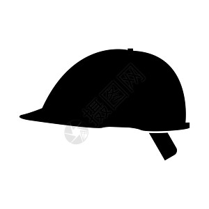 安全头盔图标 黑色图标图片