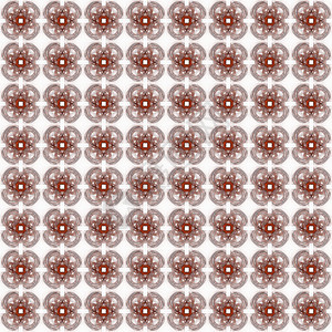 具有 3D 渲染抽象分形暗红色图案的无缝纹理数字化风格白色纺织品正方形创造力材料窗饰绘画样本背景图片