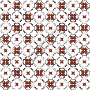 具有 3D 渲染抽象分形暗红色图案的无缝纹理正方形电脑组织绘画材料风格白色窗饰创造力织物图片
